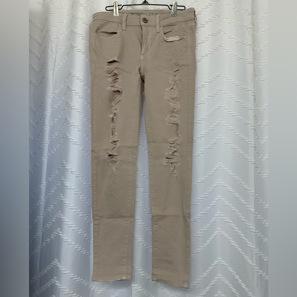 American Eagle twill ripped jegging